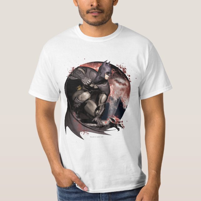 Camiseta Arkham City Batman Moon (Frente)