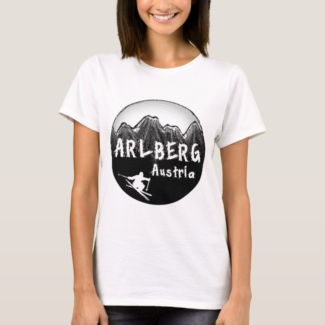 Camiseta Arlberg Áustria skier (Frente)
