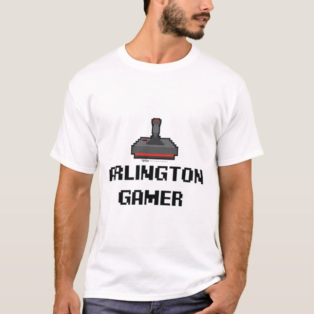 Camiseta Arlington Gamer 8 bits City (Frente)