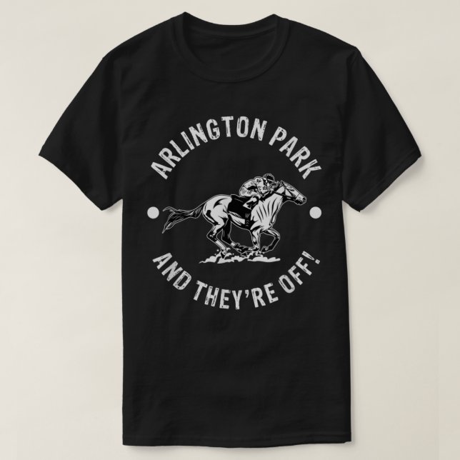 Camiseta Arlington Park Racetrack Horse Racing Equestrian I (Frente do Design)