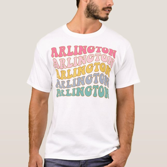 Camiseta Arlington TX Arlington Texas Retro Bachelorette Bo (Frente)