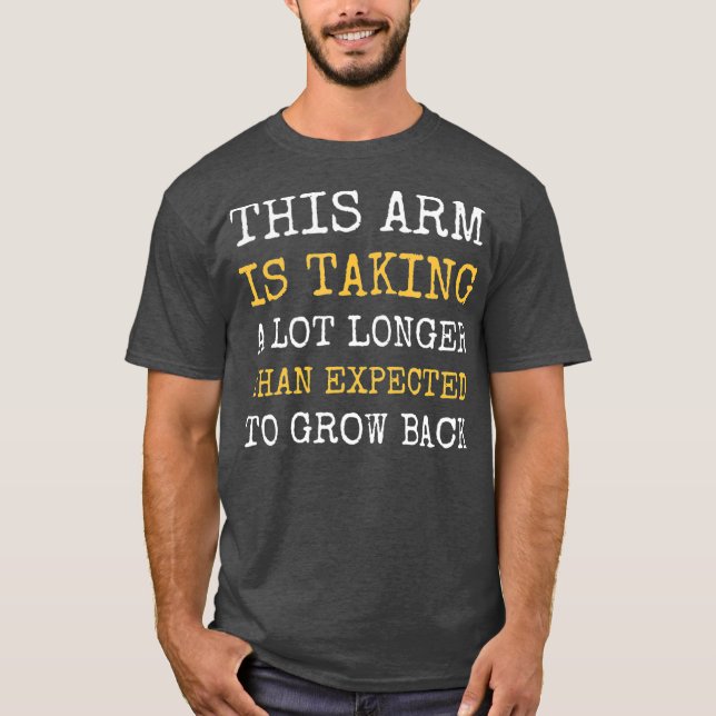 Camiseta Arm Amputee Engraçado Humor Prosestético Amputação (Frente)