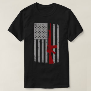 Camiseta Arma Amadurece Bandeira Americana Oferece Homens M