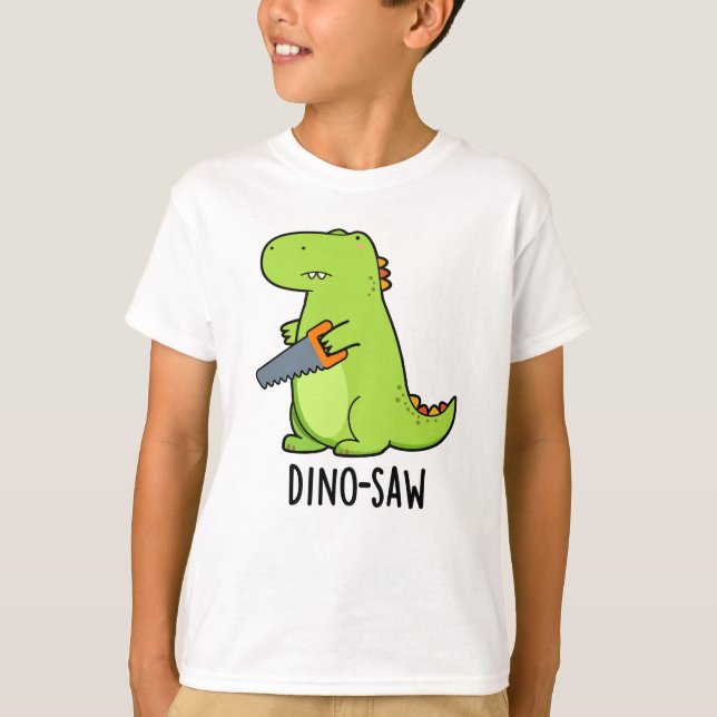 Camiseta Arma da Ferramenta Dinossauro Engraçada de Dino (Frente)