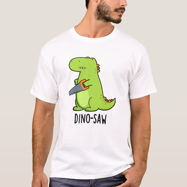 Camiseta Arma da Ferramenta Dinossauro Engraçada de Dino (Frente)