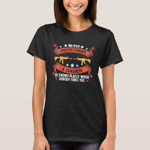 Camiseta Arma de armeiro Ferramentas de armeiro Fabricante