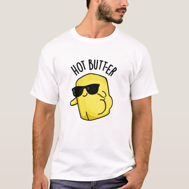 Camiseta Arma de Comida Engraçado de Manteiga Quente (Frente)