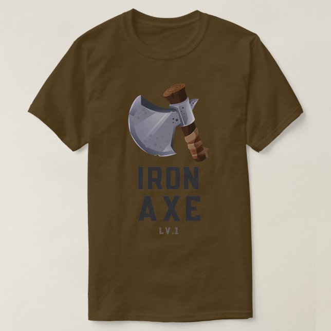 Camiseta Arma de jogo Iron Ax Lv1 (Frente do Design)