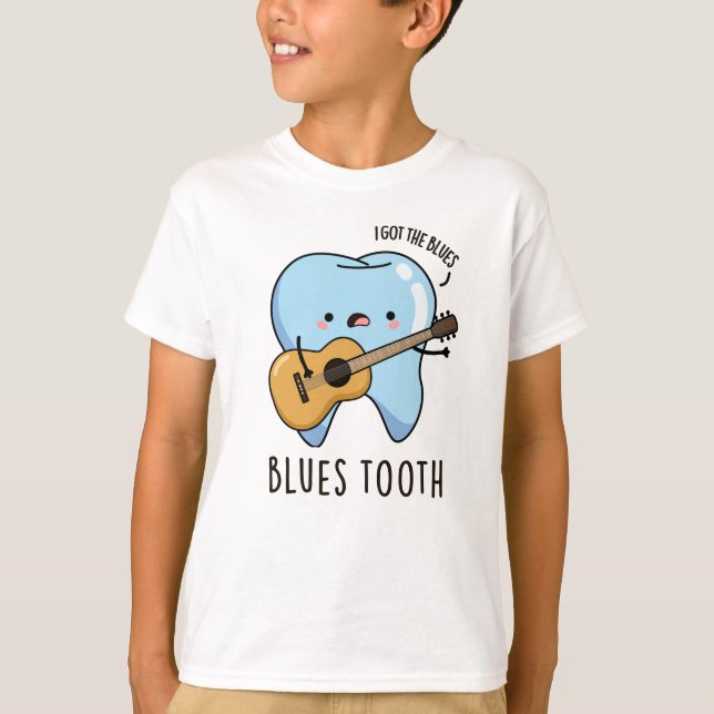 Camiseta Arma de Música Dental Engraçado de Blues (Frente)