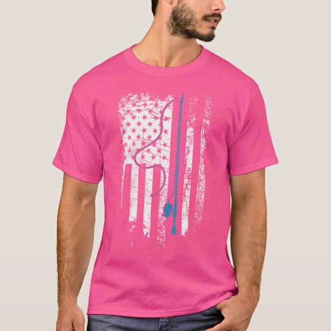 Camiseta Arma De Pesca De Pavilhão Americana (Frente)