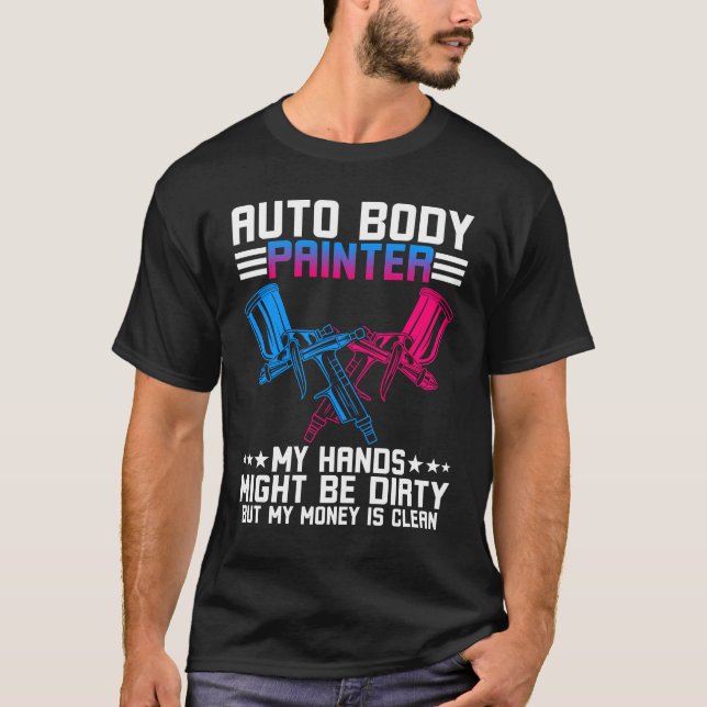Camiseta Arma de Pulverização do Pintor de Corpo Automático (Frente)