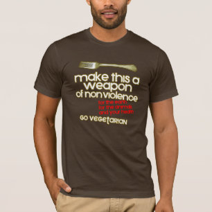 Camiseta Arma do t-shirt do vegetariano do nonviolence