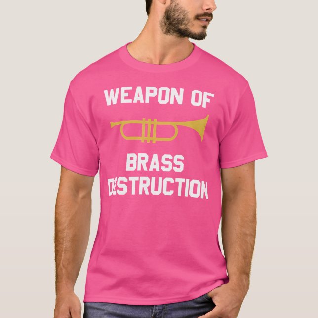 Camiseta Arma Engraçada De Destruição De Bronze (Frente)