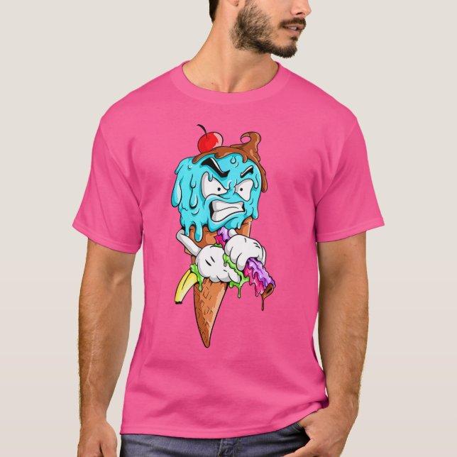 Camiseta Arma irada do Sorvete Cherry Banana (Frente)