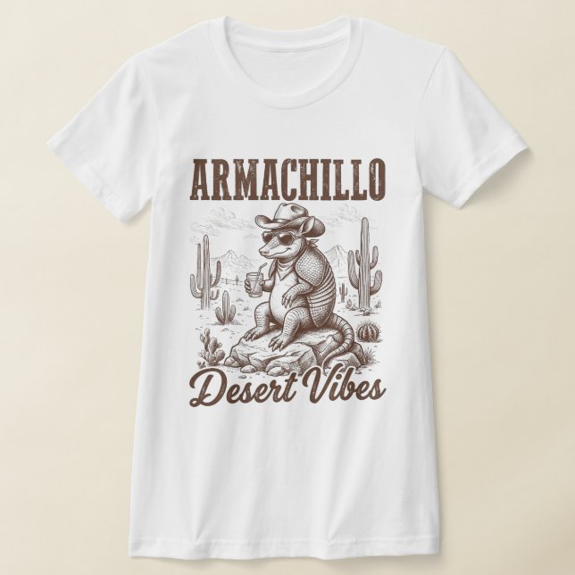 Camiseta Armachillo Cowboy Armadillo Desert Vibes Funny (Postura )