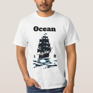 Camiseta Armada da Meia-Noite Velas do Mar Silencioso Bande