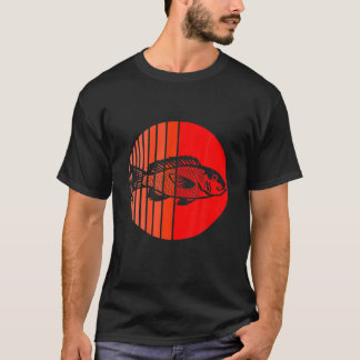 Camiseta Armadilha Vermelha de Peixe de Pesca