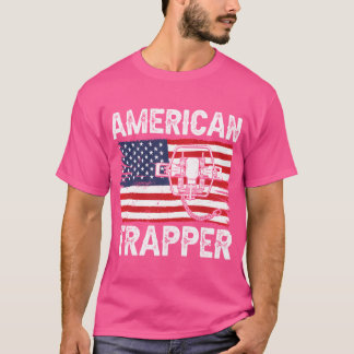 Camiseta Armadilhas de Bandeiras Americanas Caçando Armadil