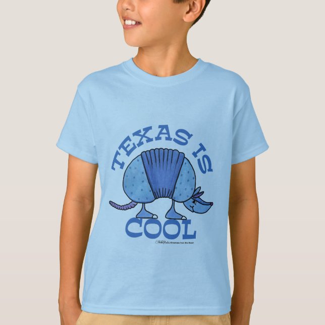 Camiseta Armadillo Blue-Texas é Legal (Frente)