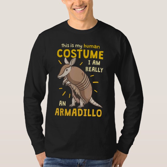 Camiseta Armadillo Costume Humano Pregumenta (Frente)