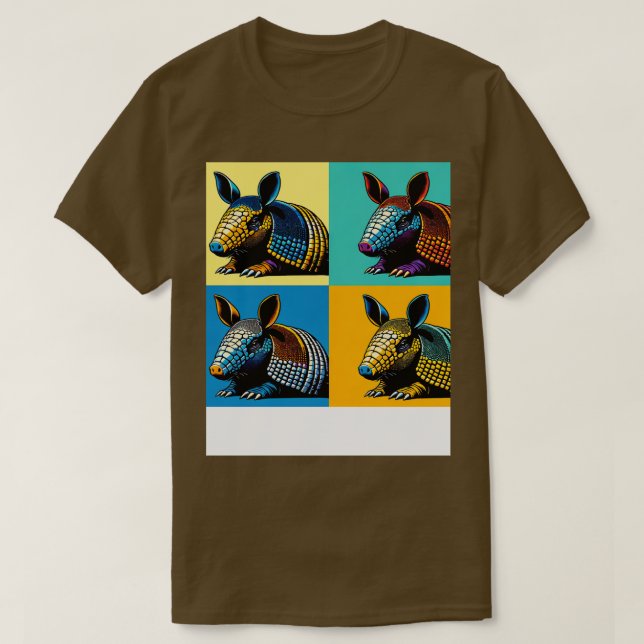 Camiseta Armadillo em Odisseia por Cor de Arte da Abstrato  (Frente do Design)