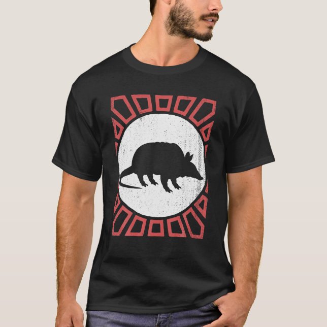 Camiseta Armadillo Lover Vintage Estilo Animal (Frente)