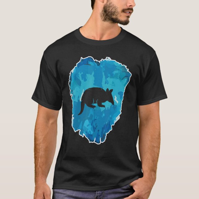 Camiseta Armadillo Num Bloco De Gelo Para A Eternidade (Frente)