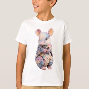 Camiseta Armadillo Pastel Escamoso Rato Crianças