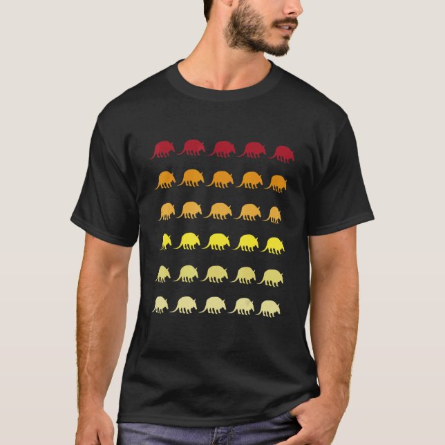 Camiseta Armadillo Retro Animal Patterno (Frente)