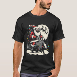 Camiseta Armadillo Ugly Xmas Gift Papais noeis Andando Arma