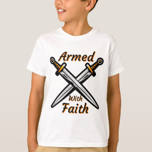 Camiseta Armado com Faith Bíblico Quote