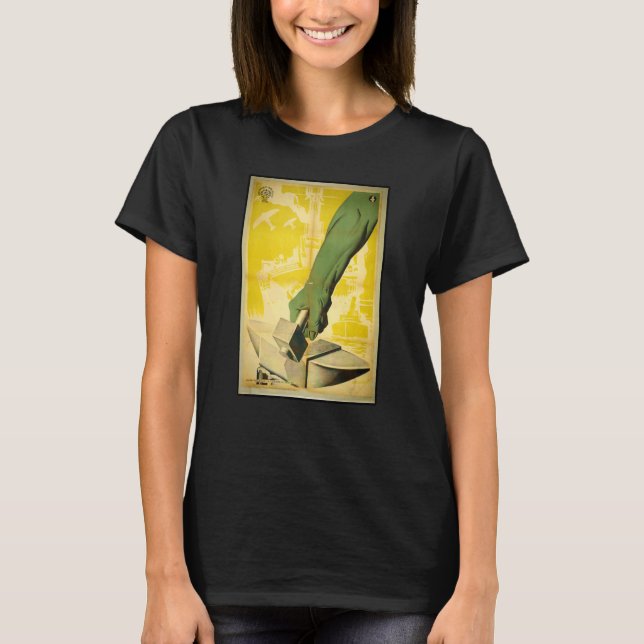 Camiseta Armador Comunista Braço Má Indústria Guerra (Frente)