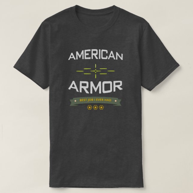 Camiseta Armadura americana (Frente do Design)