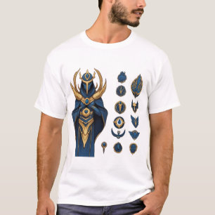 Camiseta Armadura azul e Dourada - Liga das Legendas