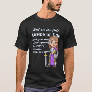 Camiseta Armadura Cristã de Motivação de Deus Ephesianos 61