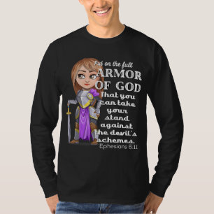 Camiseta Armadura Cristã de Motivação de Deus Ephesianos 61