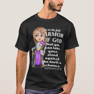 Camiseta Armadura Cristã de Motivação de Deus Ephesianos 61