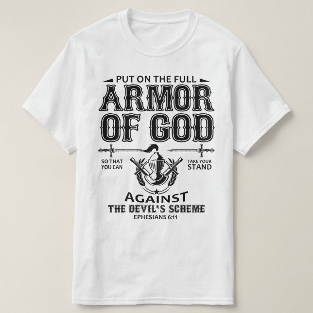 Camiseta armadura de deus (Frente do Design)