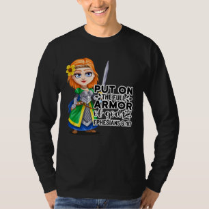 Camiseta Armadura de Deus Motivação Bíblica Cristã Efésios