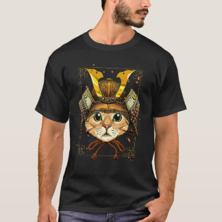 Camiseta Armadura de Gato Samurai Guerreiro Japonês Bushido