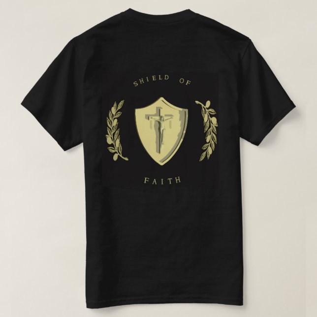 Camiseta Armadura do DEUS - protetor da fé (Verso do Design)