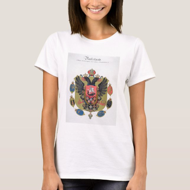 Camiseta Armamento e escudo do Estado da Rússia imperial, f (Frente)