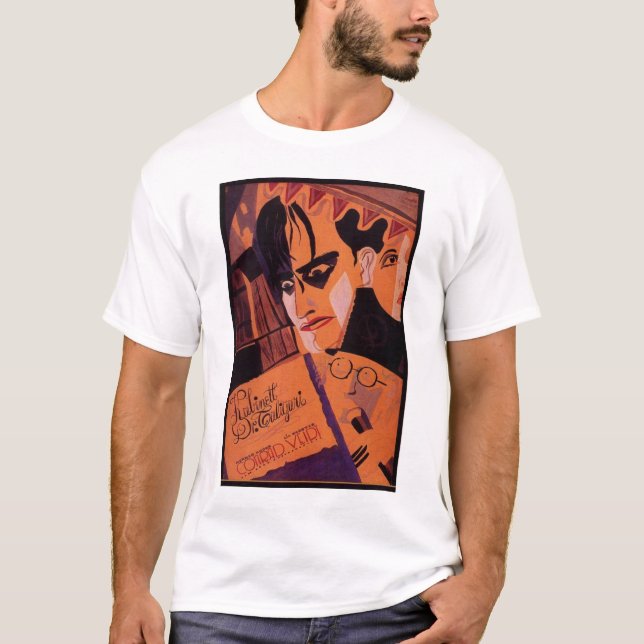 Camiseta Armário de Conrad Veidt do poster 1921 do Dr. (Frente)