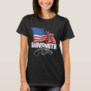 Camiseta Armas americanas Patriota Bandeira EUA Estilo Retr
