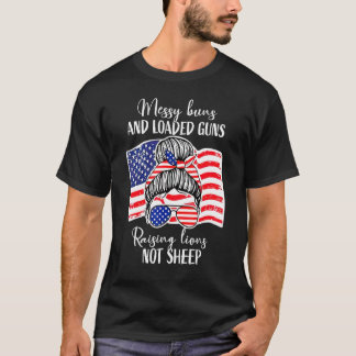 Camiseta Armas Carregadas E Mensageiras Levantam Leões Mulh