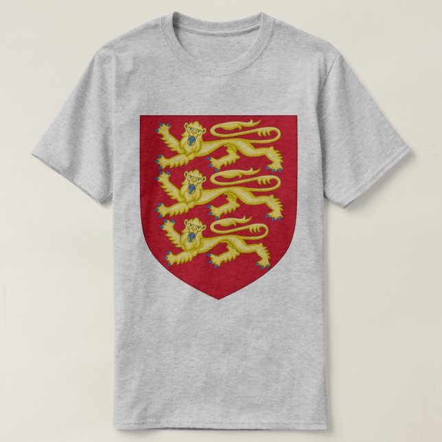Camiseta Armas da Inglaterra - Rei Richard, o Primeiro Armá (Frente do Design)
