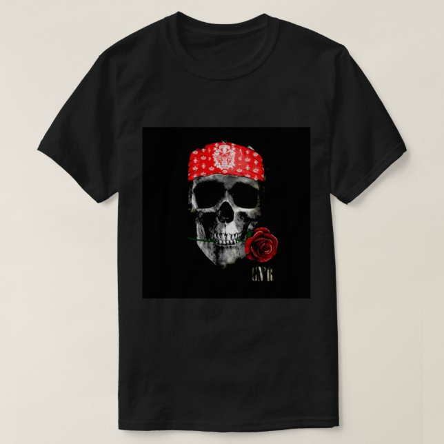 Camiseta Armas de Arte Crônica N rosas Populares (Frente do Design)