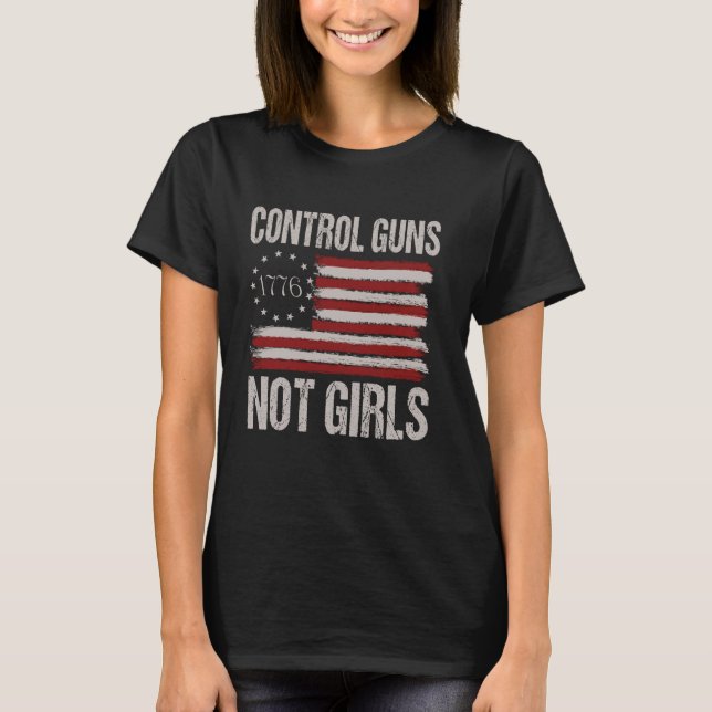 Camiseta Armas de Controle Não Raparigas (Frente)