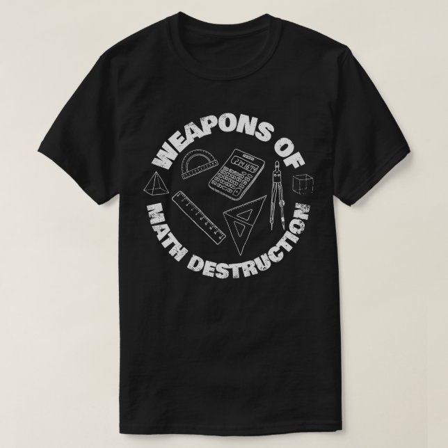 Camiseta Armas de Destruição Matemática Matemática (Frente do Design)