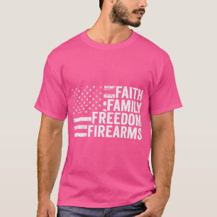 Camiseta Armas de fogo da Liberdade Familiar - Pro God Guns